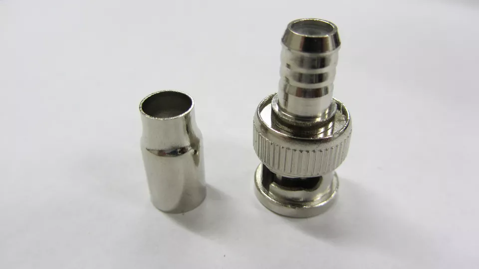 100 Crimp on BNC Male RG59 Coax Coaxial Connector Adapter For CCTV camera (image for) 100 Crimp on BNC Male RG59 Coax Coaxial Connector Adapter For CCTV camera